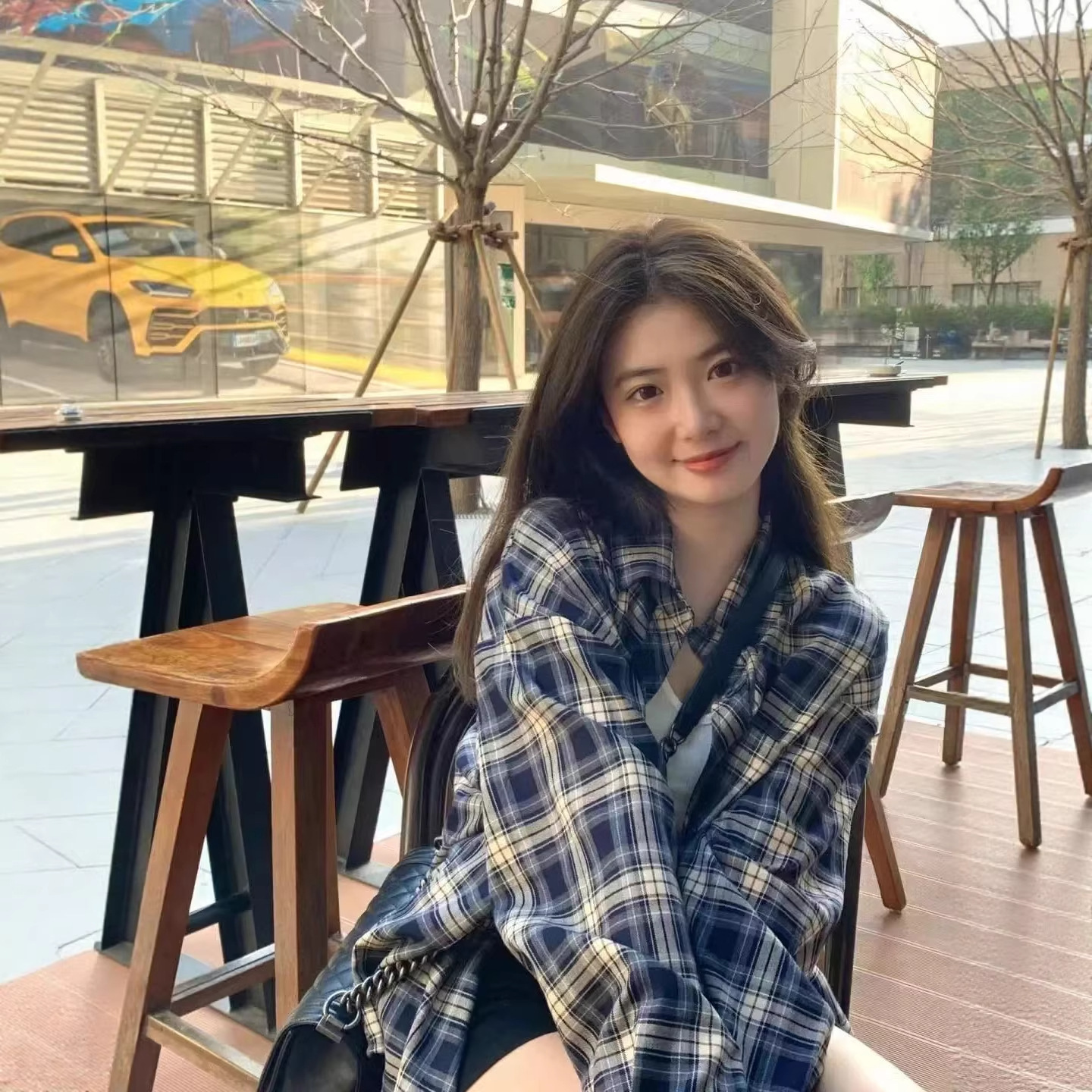 慵懒风春秋上衣新款复古格纹女装衬衣设计感美式开衫长袖外穿衬衣